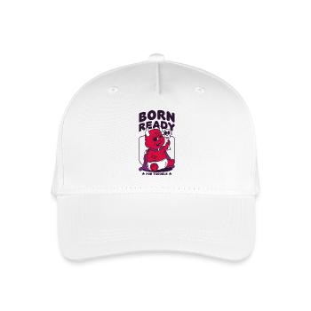 Geboren Bereit für Ärger Baby Devil - Kinder Bio Basecap - Weiß - Vorne