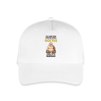 Body of a God – Unfortunately it is Buddah - Organic Kids’ Baseball Cap - white - Front
