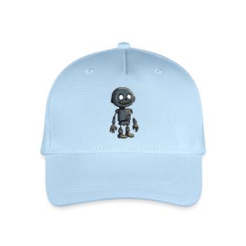 Small Zombie Scrap Robot - Organic Kids’ Baseball Cap - light blue - Front