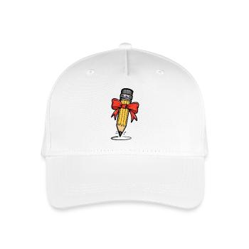 Stift Bleistift Kunst - Kinder Bio Basecap - Weiß - Vorne