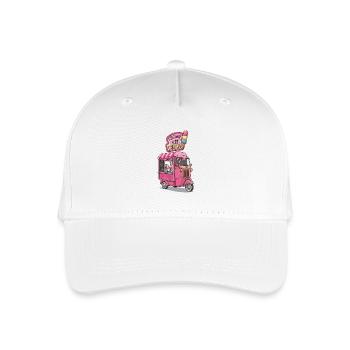 Vintage-Pink-Gelato-Truck - Kinder Bio Basecap - Weiß - Vorne