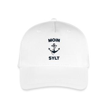 Moin Sylt – Maritimes Anker-Design - Kinder Bio Basecap - Weiß - Vorne