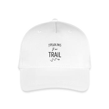 Ich kann nicht, ich habe eine Spur - Kinder Bio Basecap - Weiß - Vorne