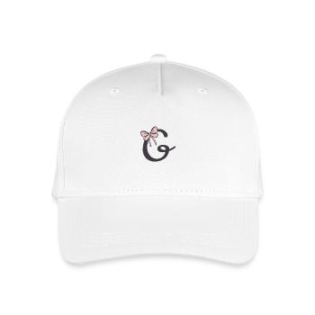 Lettre initiale G Ruban - Casquette de baseball bio Enfant - blanc - Devant