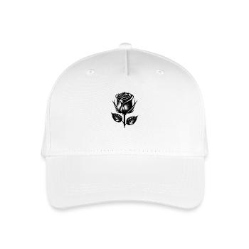 Florales dekoratives romantisches Rosendesign - Kinder Bio Basecap - Weiß - Vorne