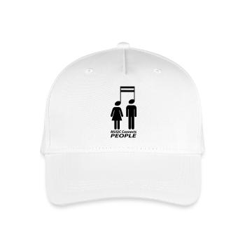 music connects people - Kinder Bio Basecap - Weiß - Vorne