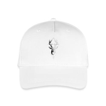 HIRSCH GEOMETRISCH - Kinder Bio Basecap - Weiß - Vorne