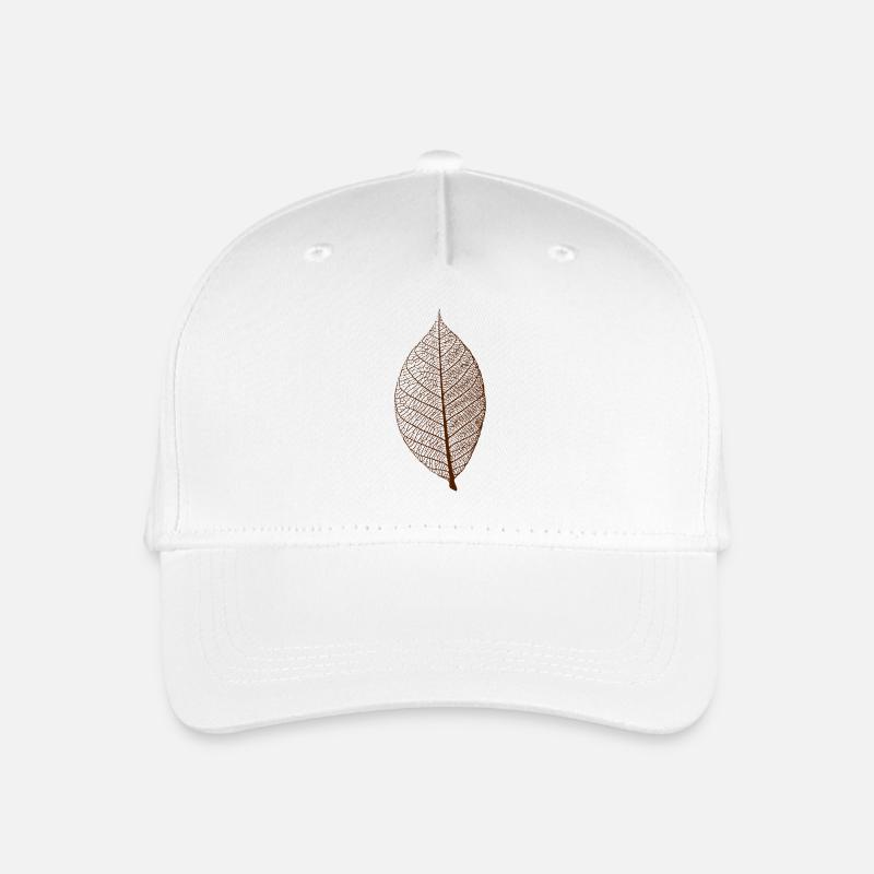 blatt laub leaf baum natur wildnis skelett wald - Kinder Bio Basecap - Weiß
