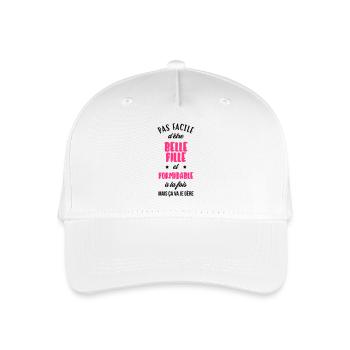 Stieftochter / Schwiegersohn / Sohn / Tochter - Kinder Bio Basecap - Weiß - Vorne