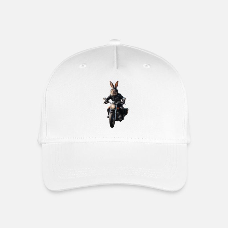 Biker Hase - Kinder Bio Basecap - Weiß
