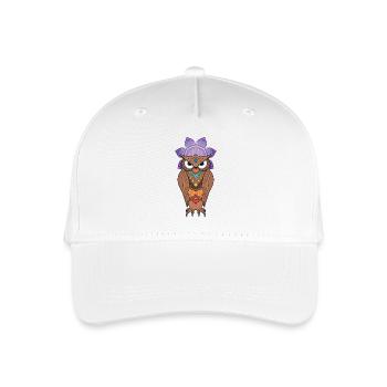 Eule - Kinder Bio Basecap - Weiß - Vorne