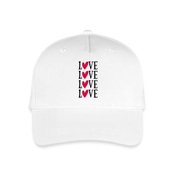 Liebe Liebe Liebe Liebe - Kinder Bio Basecap - Weiß - Vorne