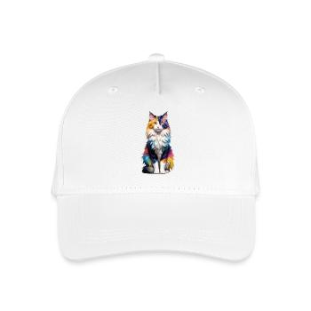 Norwegische Waldkatze - Kinder Bio Basecap - Weiß - Vorne