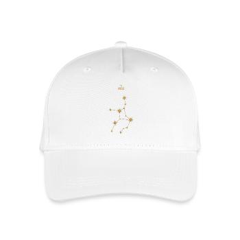 Jungfrau Sternzeichen Sternkonstellation Goldene Töne - Kinder Bio Basecap - Weiß - Vorne