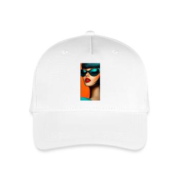 Futuristic Retro Glamour Look - Organic Kids’ Baseball Cap - white - Front