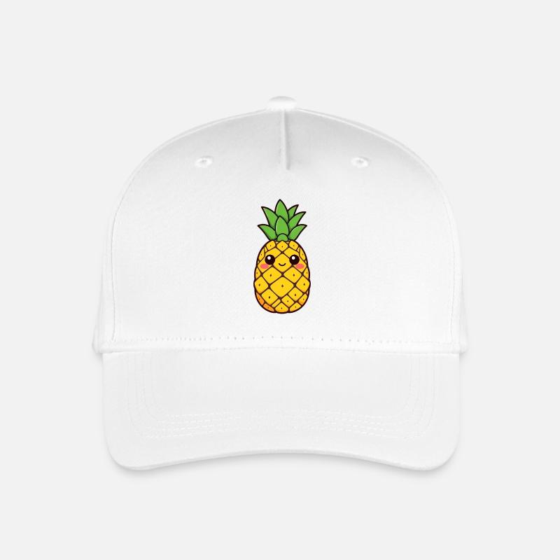 Ananas - Kinder Bio Basecap - Weiß