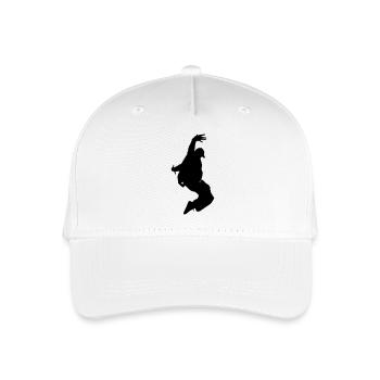 B-Boy Silhouette – Breakdance Freeze - Organic Kids’ Baseball Cap - white - Front