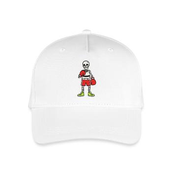 Skelett Boxer – Spooky Fight Night - Kinder Bio Basecap - Weiß - Vorne