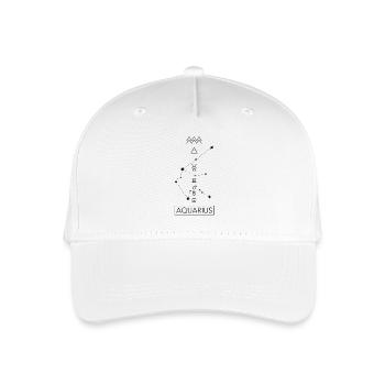 Aquarius - Wassermann Sternzeichen - schwarz - Kinder Bio Basecap - Weiß - Vorne