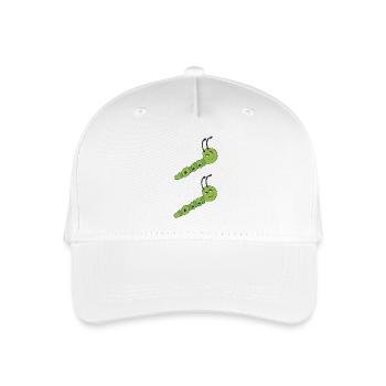 Grüne raupe cartoon - Kinder Bio Basecap - Weiß - Vorne