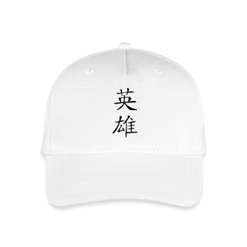Hero Kanji - Organic Kids’ Baseball Cap - white - Front