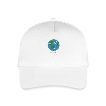 No Planet B – Focus on environmental awareness - Organic Kids’ Baseball Cap - white - Front