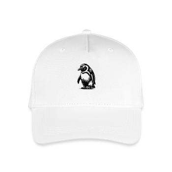Listiger cleverer Kinder Pinguin Tattoo Style - Kinder Bio Basecap - Weiß - Vorne