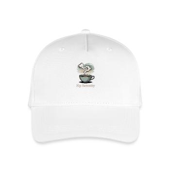 Sip Serenity – Gentle Morning Magic - Organic Kids’ Baseball Cap - white - Front