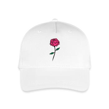 rose design - Kinder Bio Basecap - Weiß - Vorne