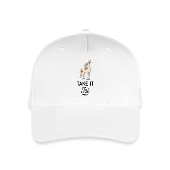 Islandpferd - Kinder Bio Basecap - Weiß - Vorne