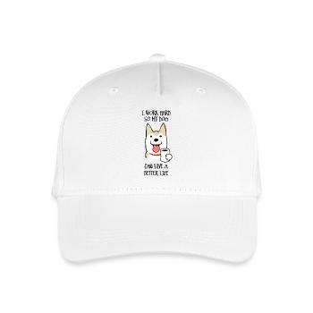 Je travaille dur - Casquette de baseball bio Enfant - blanc - Devant