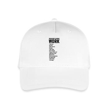 thoughts during work - Organic Kids’ Baseball Cap - white - Front