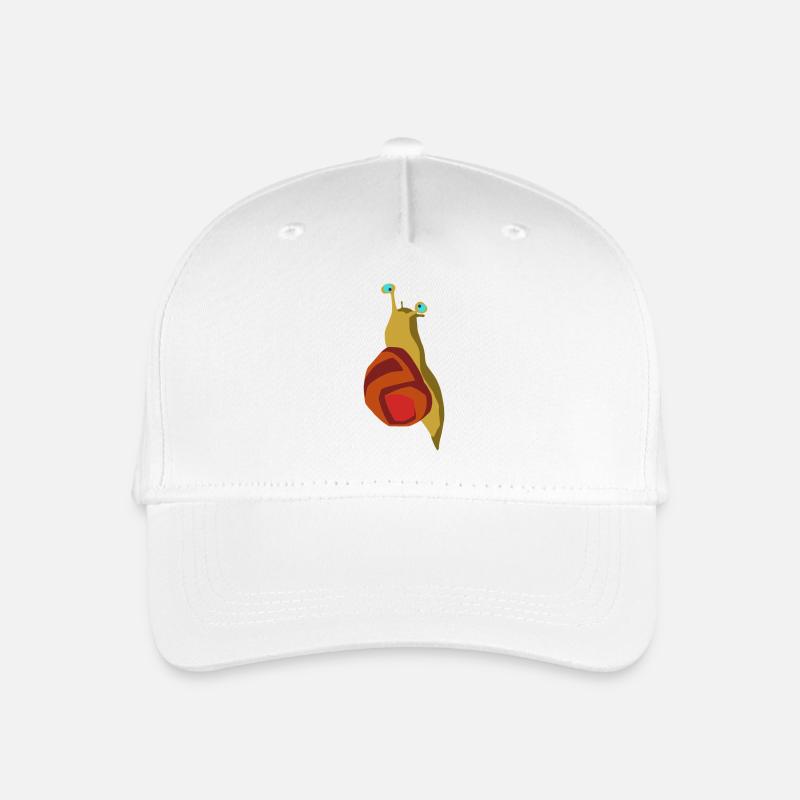 Schnecken-Rouge - Kinder Bio Basecap - Weiß