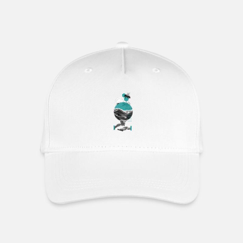 Nature and Insects Design Abstracts - Organic Kids’ Baseball Cap - white