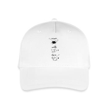 never walk alone - Kinder Bio Basecap - Weiß - Vorne