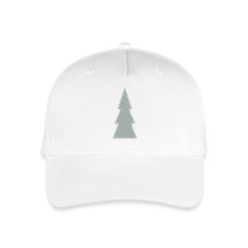 Christmas Tree Pixel Design Fir - Organic Kids’ Baseball Cap - white - Front