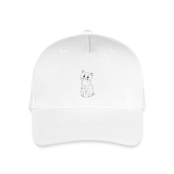 chaton timide - Casquette de baseball bio Enfant - blanc - Devant