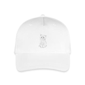 chaton timide - Casquette de baseball bio Enfant - blanc - Devant