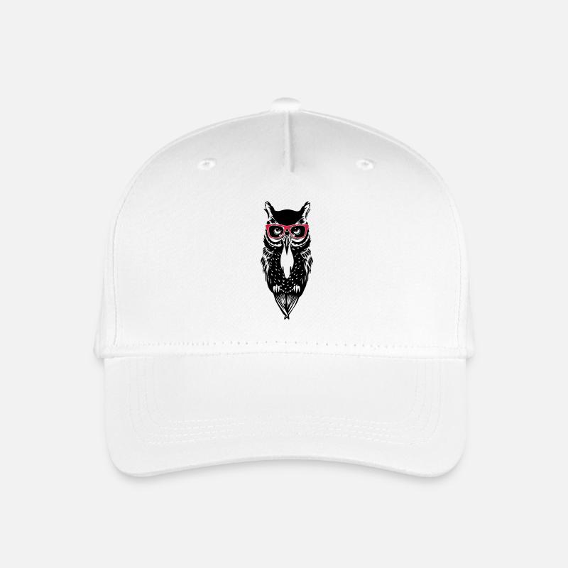 eule owl_glasses_2 - Kinder Bio Basecap - Weiß