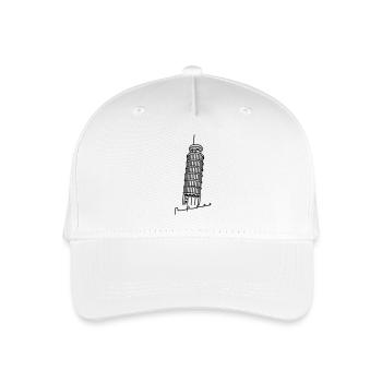 Schiefe Turm von Pisa / Leaning Tower of Pisa (1c) - Kinder Bio Basecap - Weiß - Vorne