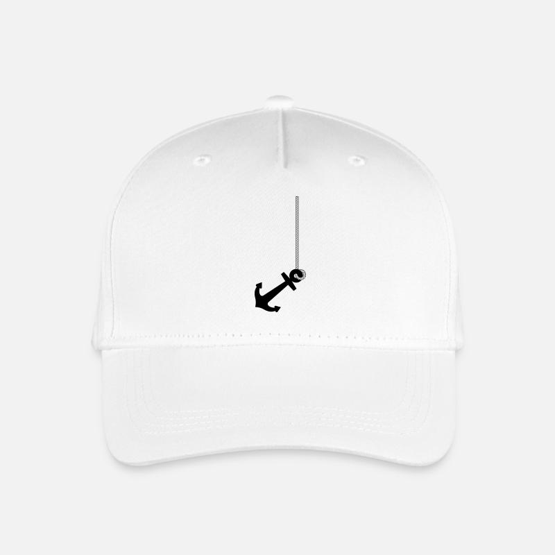 Anker mit Seil - Kinder Bio Basecap - Weiß