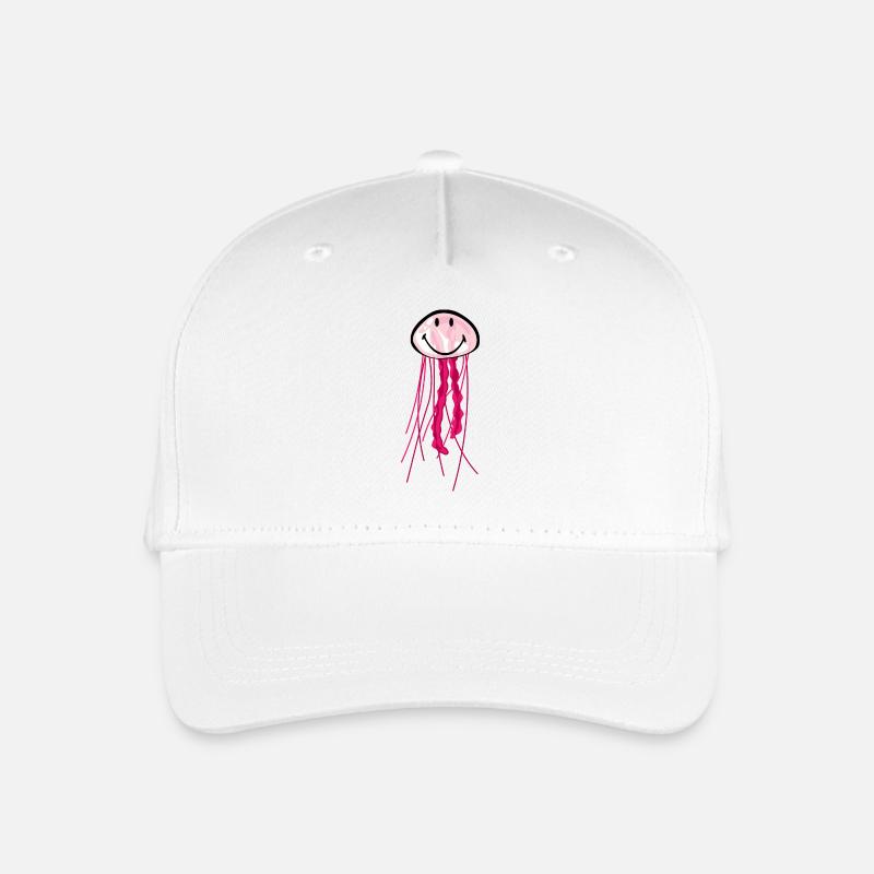 Smiley Jellyfish - Kinder Bio Basecap - Weiß