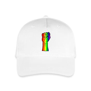 Rainbow hand fist - Organic Kids’ Baseball Cap - white - Front