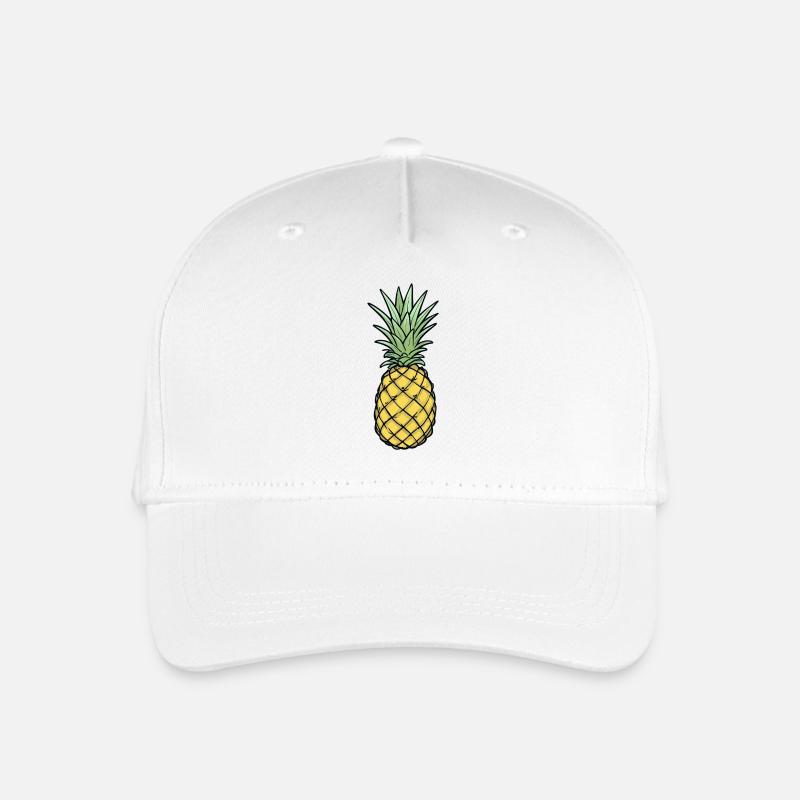 Ananas Comic Style Bunt Sommer - Kinder Bio Basecap - Weiß