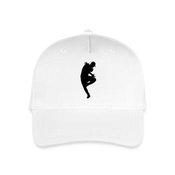 B-Boy Silhouette – Breakdance Flow - Organic Kids’ Baseball Cap - white - Front