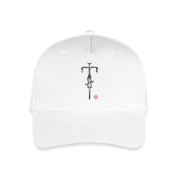 Road bike - Organic Kids’ Baseball Cap - white - Front
