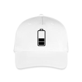 low battery - Organic Kids’ Baseball Cap - white - Front