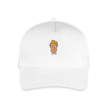 Trauriges Comic Gesicht unzufrieden - Kinder Bio Basecap - Weiß - Vorne