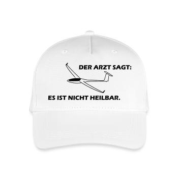 Segelflieger Geschenk lustiger Spruch - Kinder Bio Basecap - Weiß - Vorne