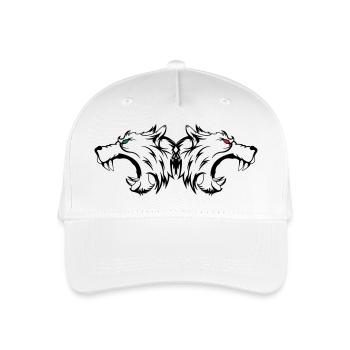 wolf_wildlife_002 - Organic Kids’ Baseball Cap - white - Front